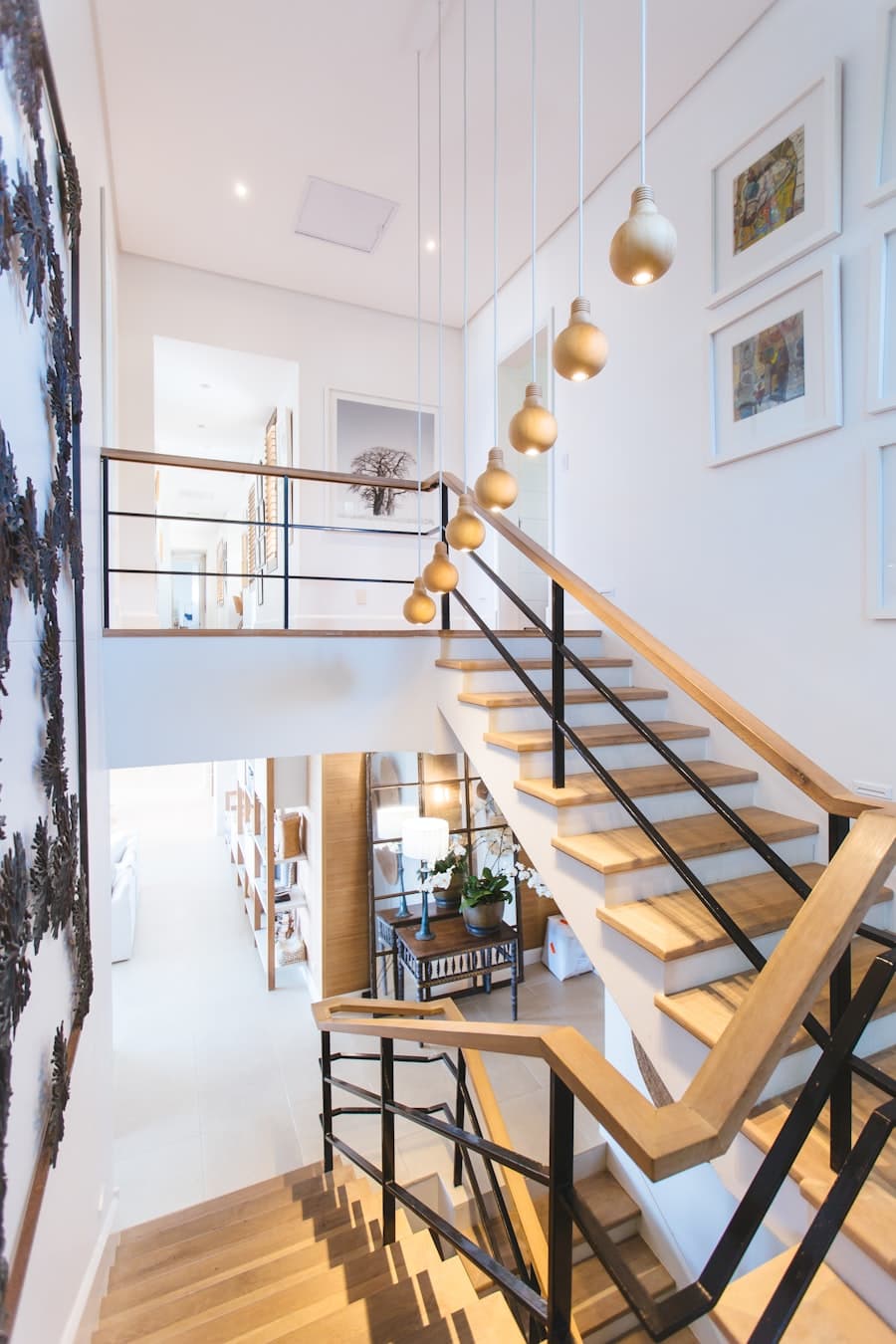 Staircase and lighting detail from a site handover