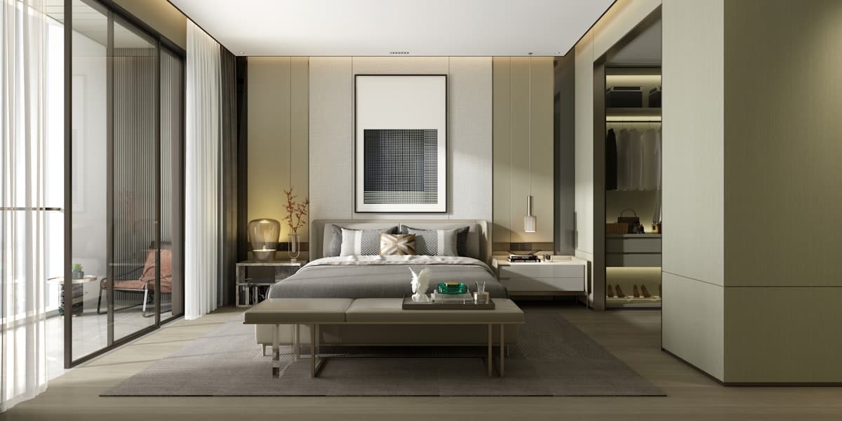 Full residential interior with custom joinery and soft furnishings
