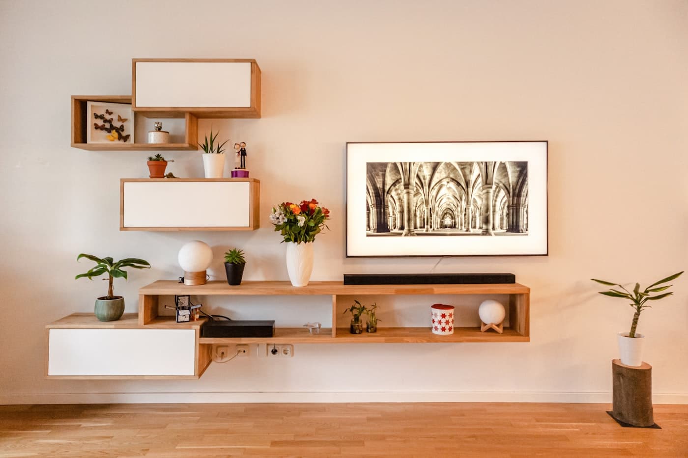 Bedside detail with layered lighting